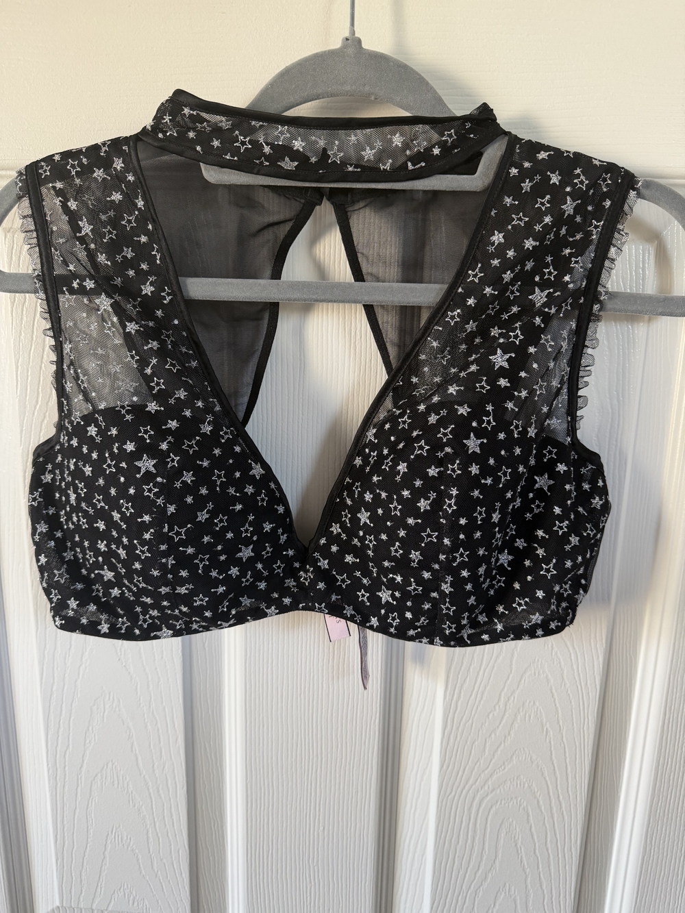 Victoria's Secret Dream Angel's Black Mesh Star Bralette